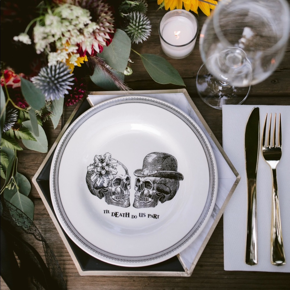 Til Death Do Us Part Salad Plates set of 4